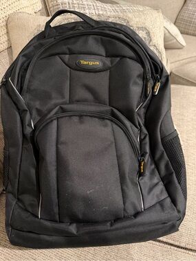 Targus Black Laptop Backpack Computer Work School Travel Bag Multi Pocket GUC